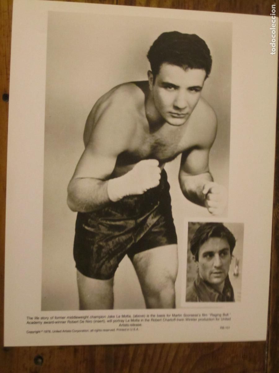 Cine: toro salvaje - foto original b/n - jake la motta robert de niro - martin scorsese boxeo boxing