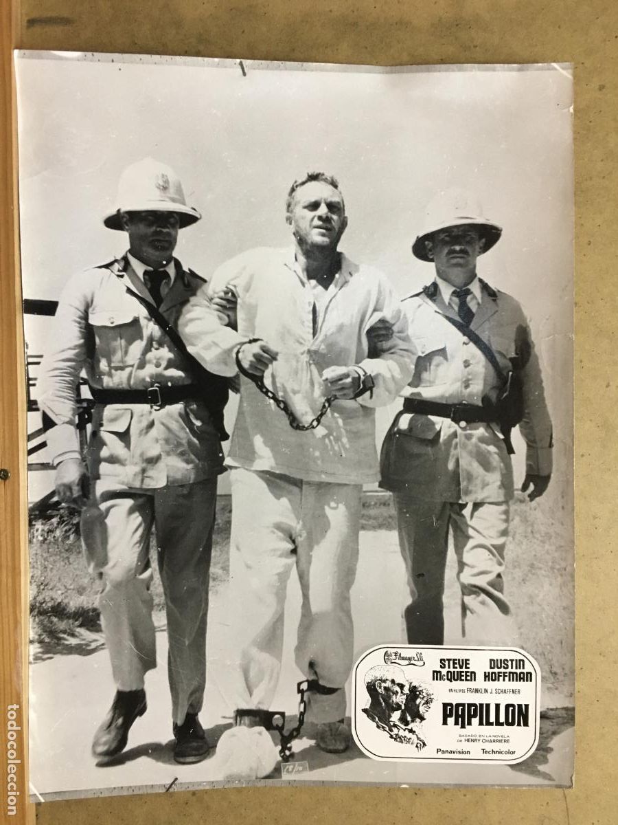 Kino: WM05D PAPILLON STEVE MCQUEEN DUSTIN HOFFMAN FOTO ORIGINAL ESTRENO