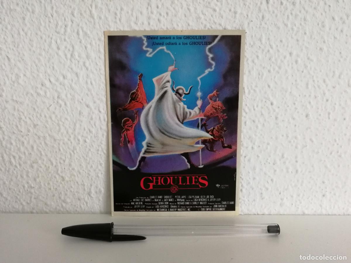 Cine: TARJETA ACARTONADA -9*13- GHOULIES - TERROR - GORE - CHARLES BAND