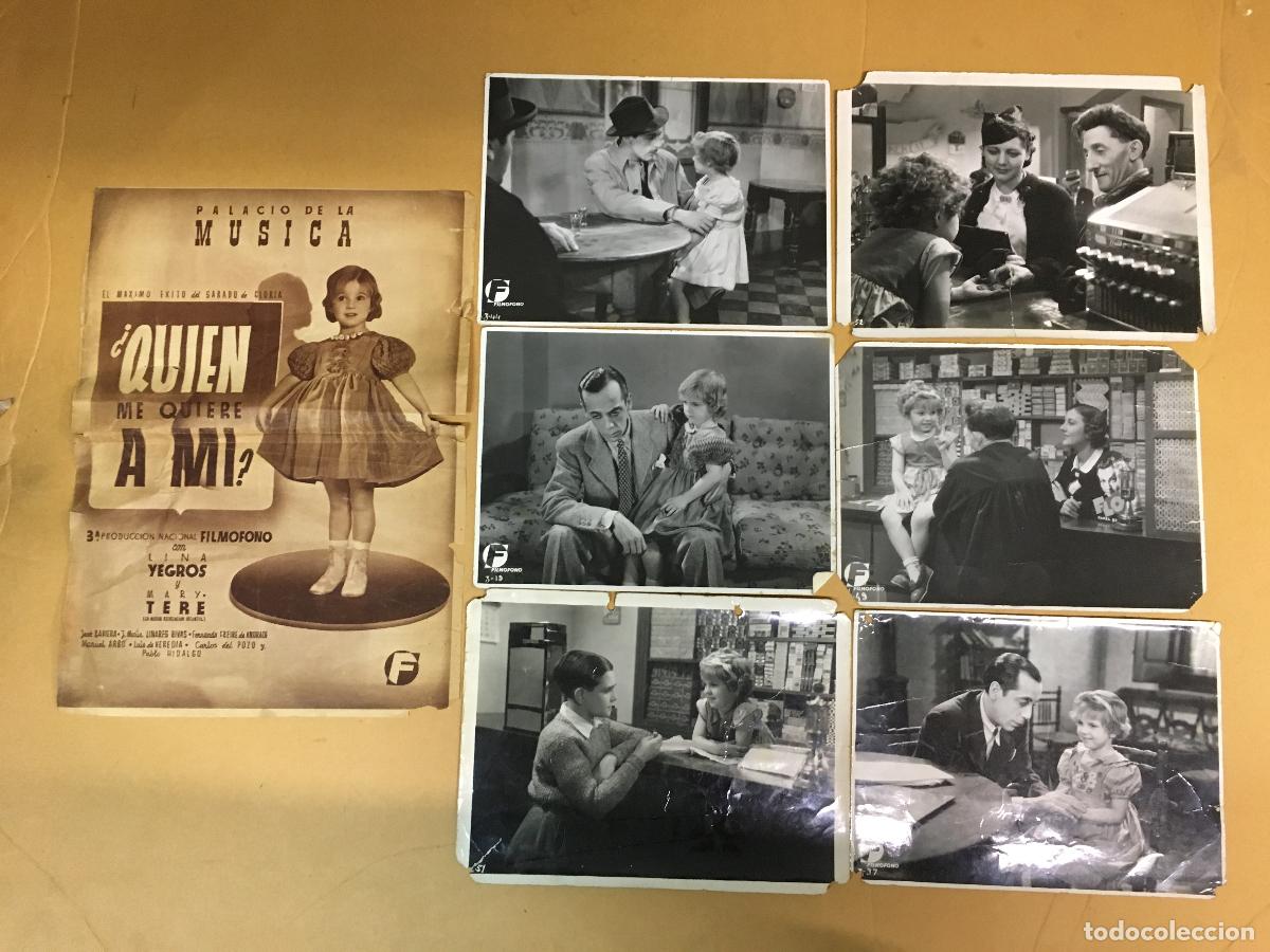 Cine: FJC 1027 LINA YEGROS MARY TERE FERNANDO FREYRE DE ANDRADE 6 FOTOS ORIG B/N ESP FOTOGRAFO GAVILAN