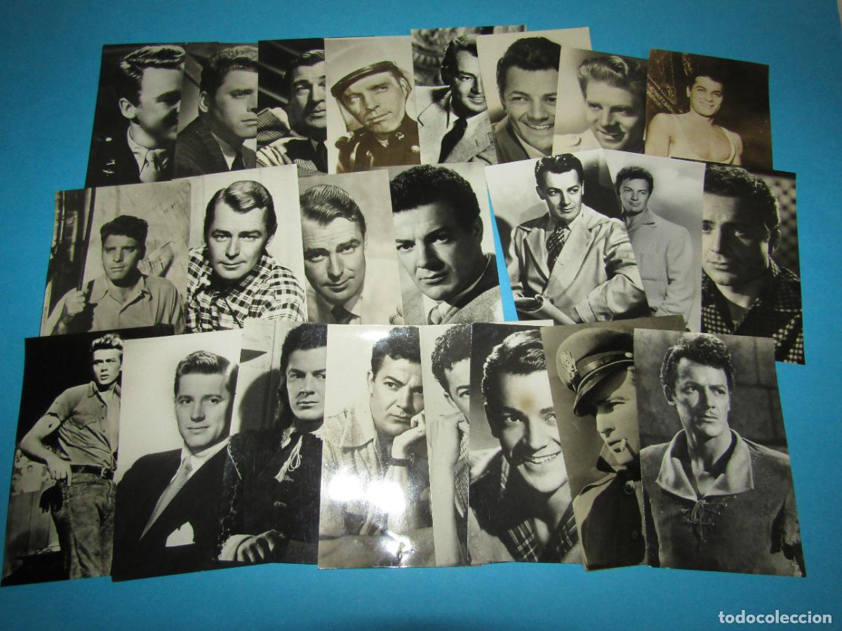 Cine: Antiguo Lote de 23 Foto Postales de Actores de los A&ntilde;os 1950