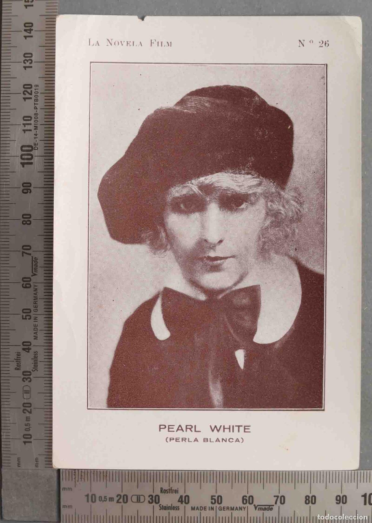 Kino: TARJETA. CROMO. PEARL WHITE (PERLA BLANCA) LA NOVELA FILM