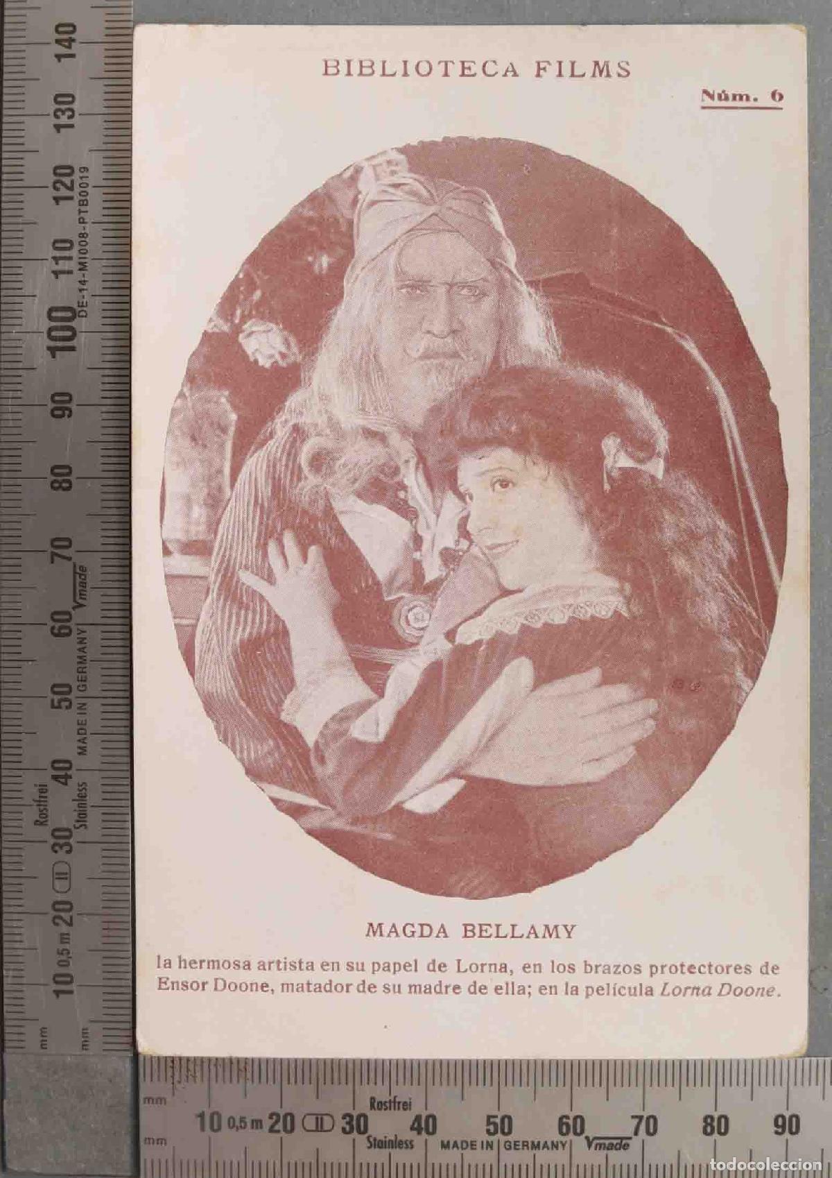 Kino: TARJETA. CROMO. BIBLIOTECA FILMS MAGDA BELLAMY