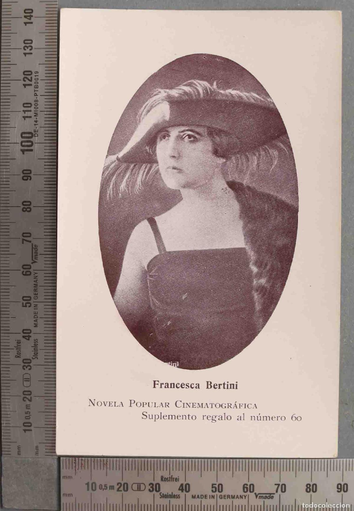 Kino: TARJETA. CROMO. Francesca Bertini NOVELA POPULAR CINEMATOGR&Aacute;FICA