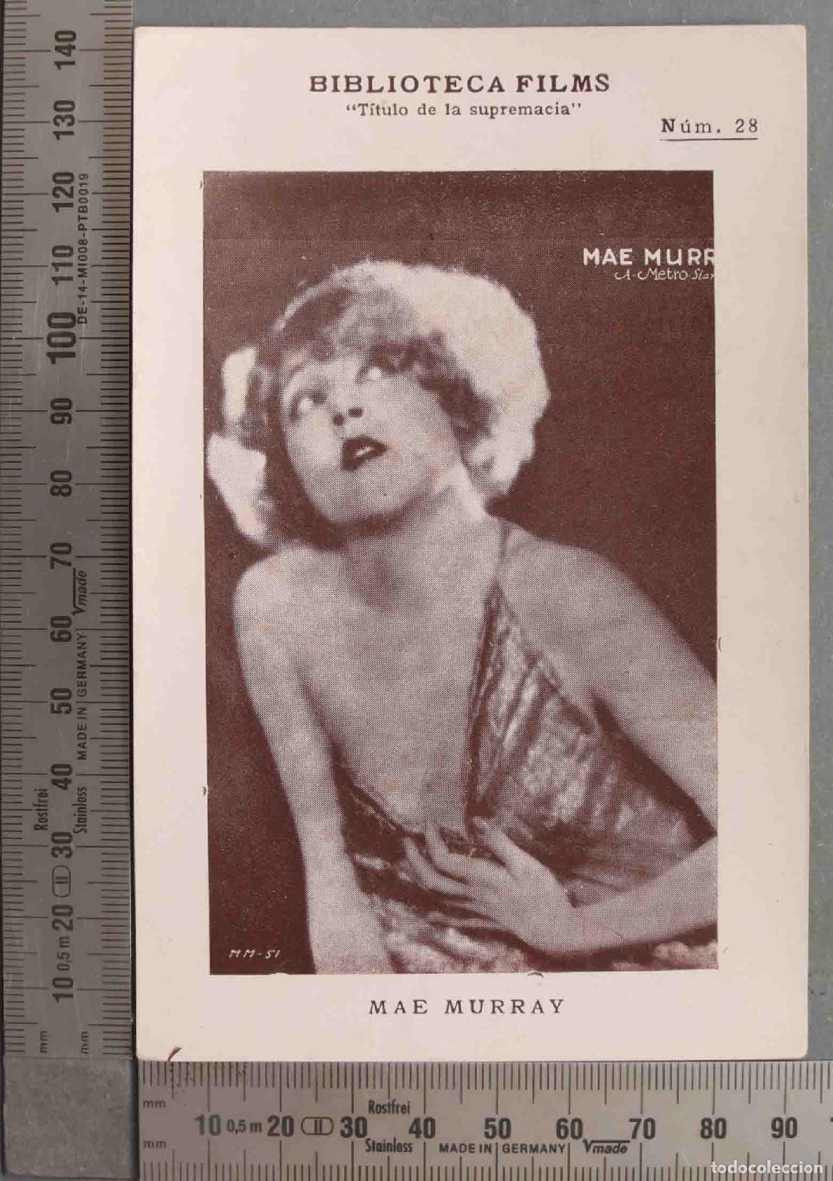 Kino: TARJETA. CROMO. BIBLIOTECA FILMS &acute;T&iacute;tulo de la supremacia&acute; MAE MURRAY