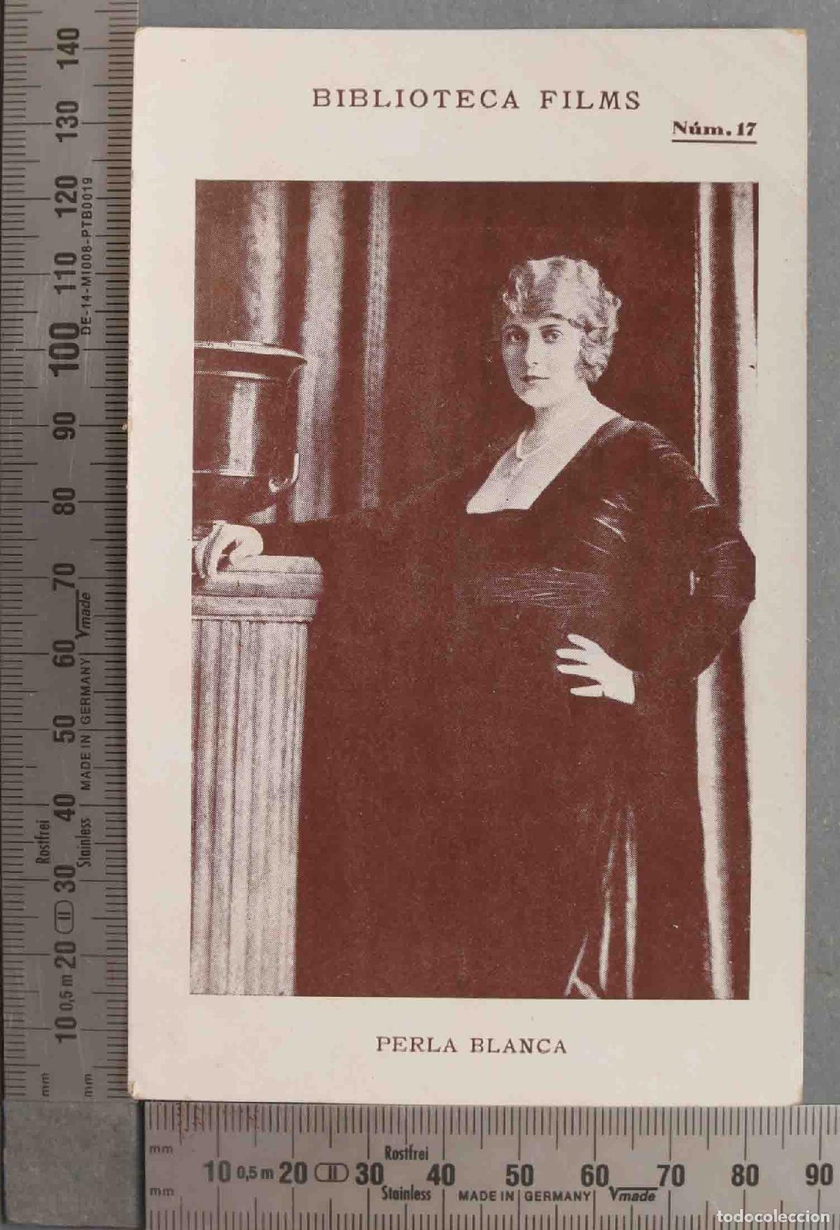 Kino: TARJETA. CROMO. BIBLIOTECA FILMS PERLA BLANCA