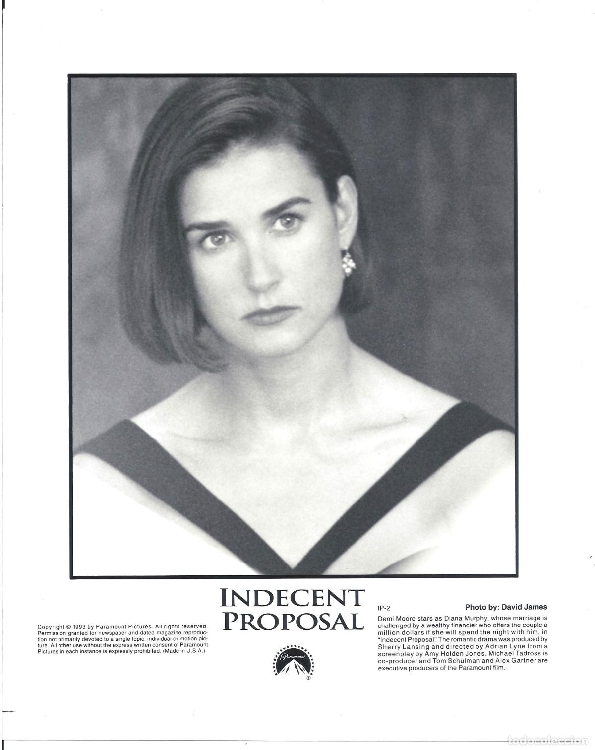 Cine: F35271 DEMI MOORE UNA PROPOSICION INDECENTE FOTO B/N ORIGINAL AMERICANA