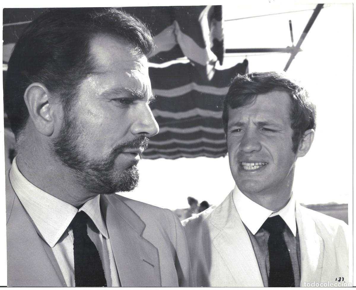 Cine: F35312 JEAN-PAUL BELMONDO GABRIELE FERZETTI FOTO B/N ORIGINAL ESPA&Ntilde;OLA FOTOGRAFO SIMON LOPEZ