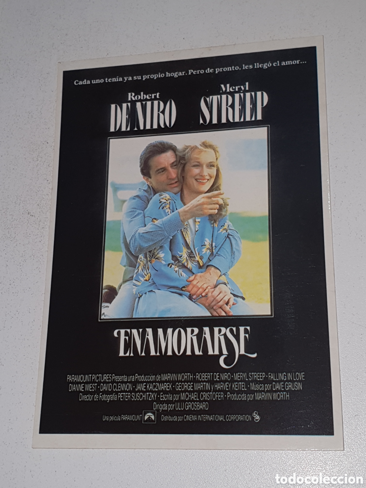Cine: Postal - 95. Enamorarse - Robert De Niro/ Meryl Streep - Sin Circular.