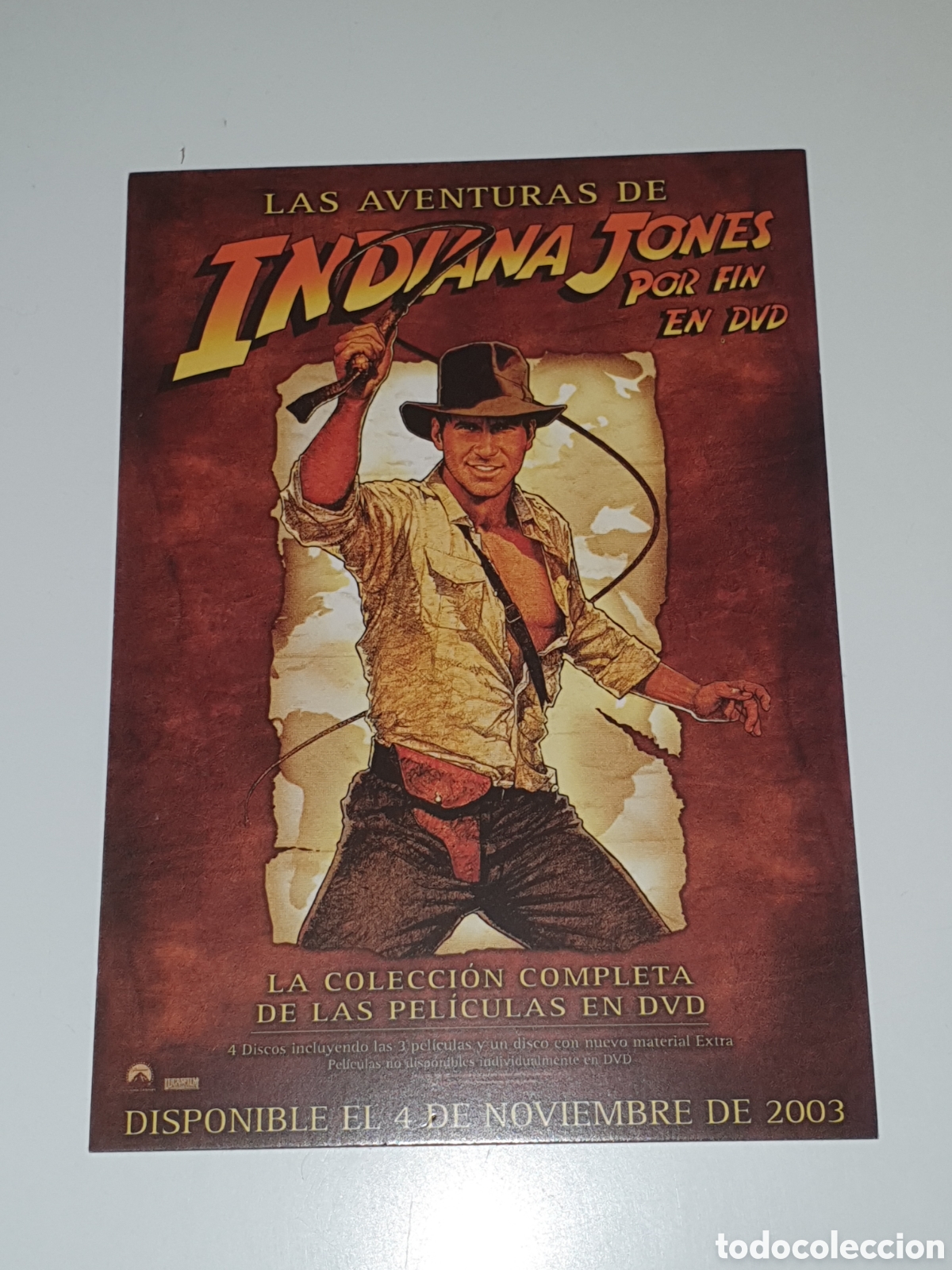 Cine: Postal- 124. Las Aventuras De Indiana Jones, Dvd's En El Corte Ingl&eacute;s - Sin Circular.