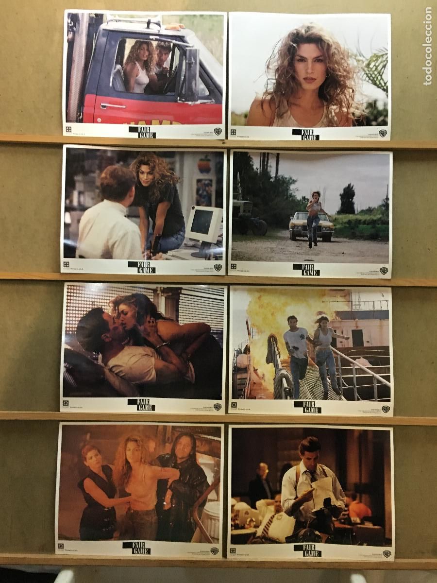 Cine: ACT97 CAZA LEGAL CINDY CRAWFORD WILLIAM BALDWIN SET 8 FOTOCROMOS ORIGINAL AMERICANO