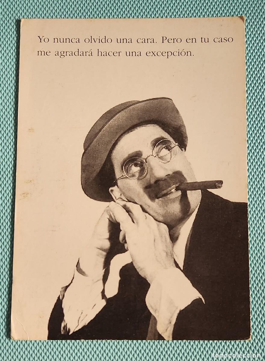 Cine: GROUCHO MARX Brothers POSTAL #1 promo CORREO ARGENTINO a&ntilde;o 2004