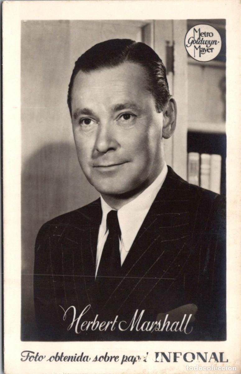 Cinema: Herbert Marshall - Metro Goldwyn Mayer - Infonal - Reverso: Calendario Julio/Diciembre - 110x71mm