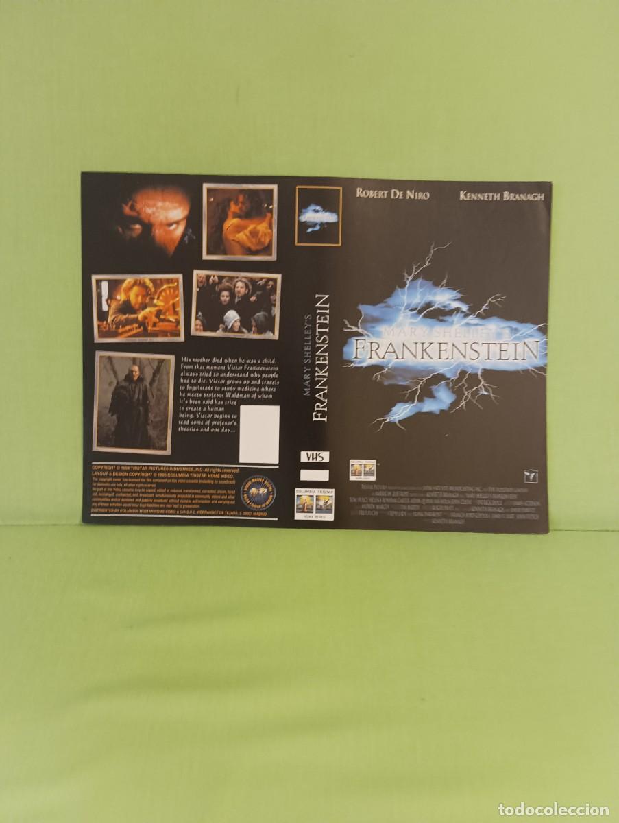 Cine: S&oacute;lo car&aacute;tula VHS - Frankenstein 1994 Robert De Niro Columbia Tristar *Pedido m&iacute;nimo 6&euro;