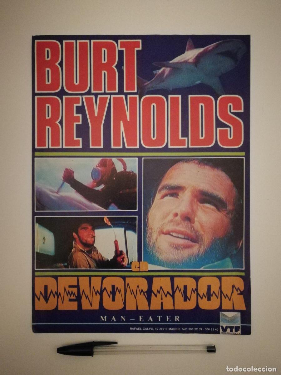 Cine: LAMINA ACARTONADA -A4- DEVORADOR - BURT REYNOLDS - MAN EATER - ARMA DE DOS FILOS