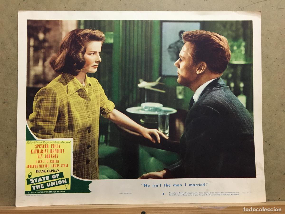 Cin&eacute;ma: ZF36D EL ESTADO DE LA UNION KATHARINE HEPBURN VAN JOHNSON FOTOCROMO LOBBY CARD ORIGINAL AMERICANO