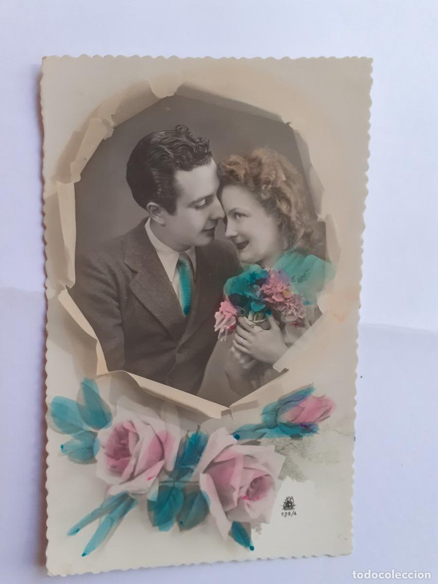 Kino: POSTAL - ROMANTICA ENAMORADOS PARAJA - ED. 509/4 - ESCRITA