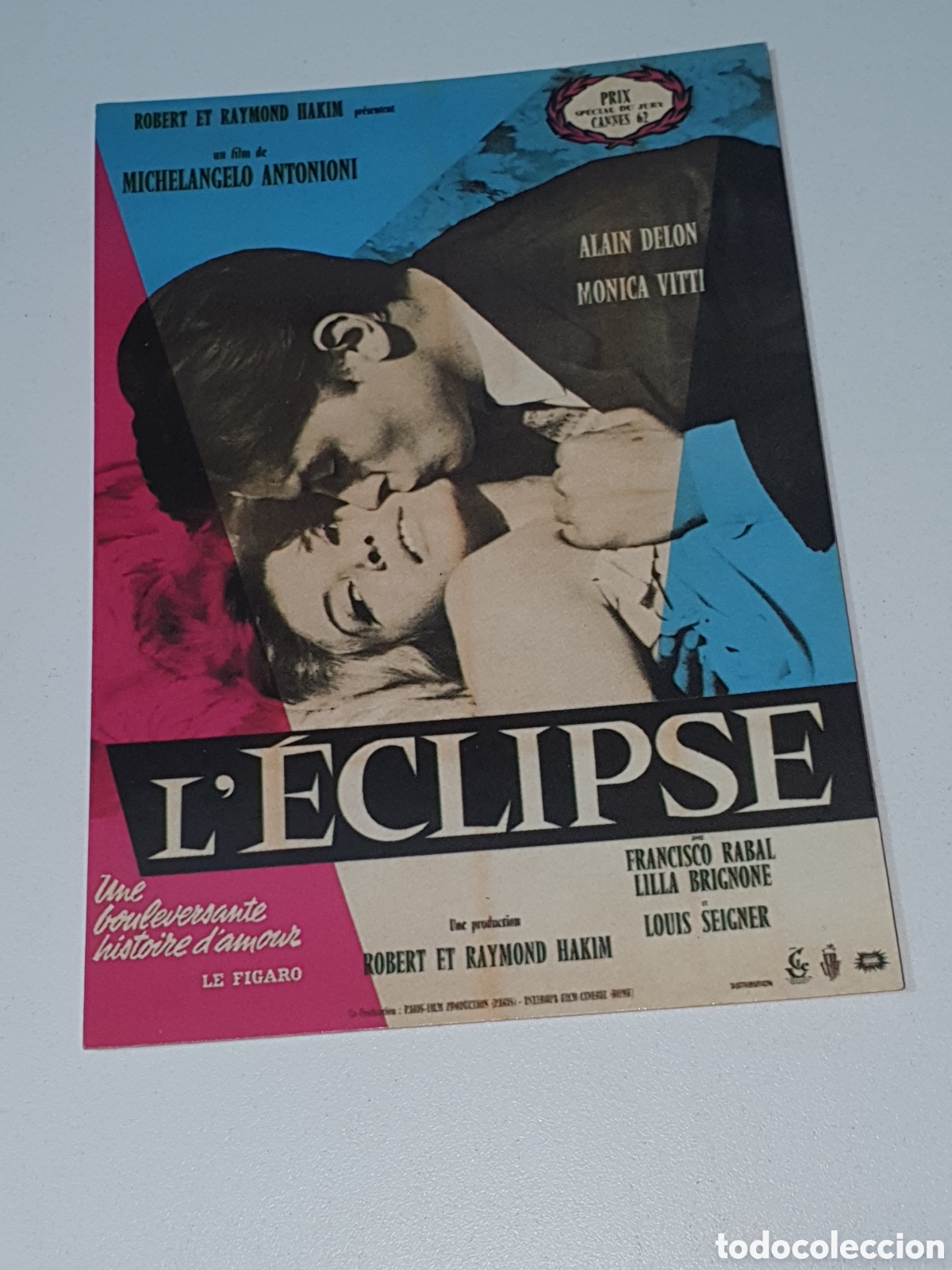 Cine: Postal - 266. L'Eclipse - Alain Delon/ Monica Vitti/ Francisco Rabal, 6125, Sin Circular.