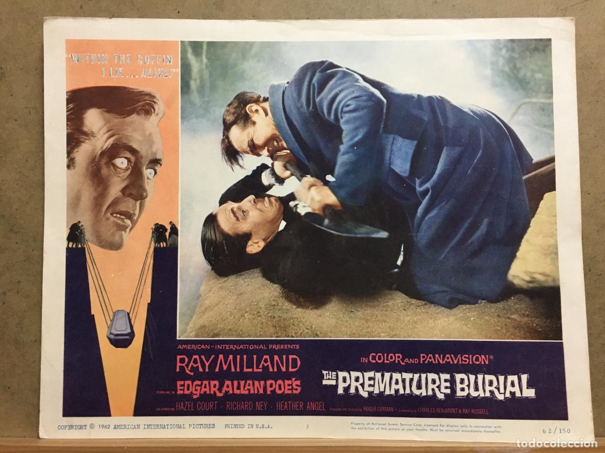 Cine: ACX47 LA OBSESION PREMATURE BURIAL ROGER CORMAN RAY MILLAND FOTOCROMO LOBBY CARD ORIGINAL AMERICANO