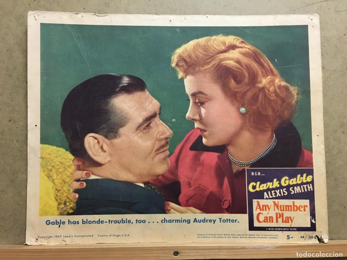 Cinema: ACX49 HAGAN JUEGO CLARK GABLE AUDREY TOTTER FOTOCROMO LOBBY CARD ORIGINAL AMERICANO