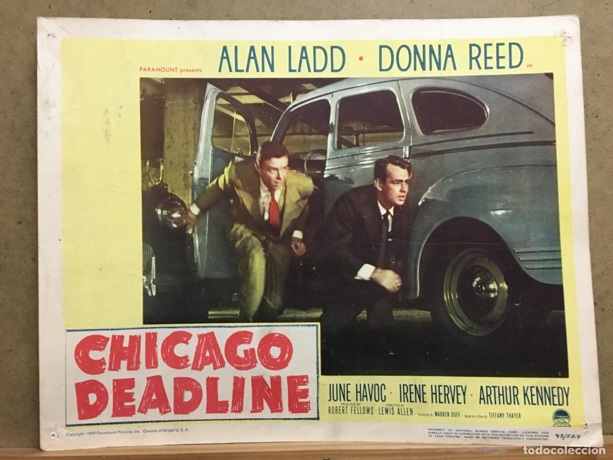 Cine: ACX52 EL MISTERIO DE UNA DESCONOCIDA ALAN LADD DONNA REED FOTOCROMO LOBBY CARD ORIGINAL AMERICANO