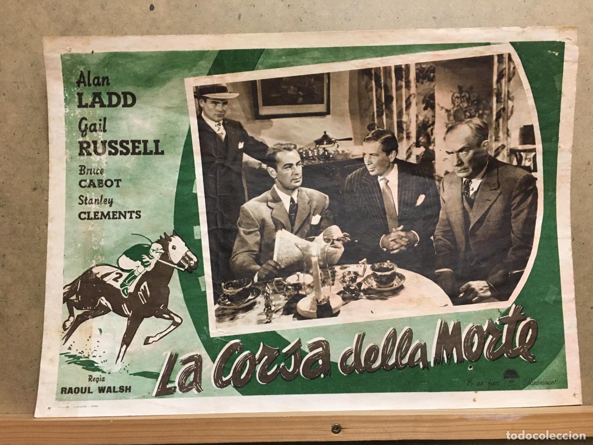 Cinema: ACX63 FUERA DE LA LEY ALAN LADD GAIL RUSSELL FOTOCROMO LOBBY CARD ORIGINAL ITALIANO