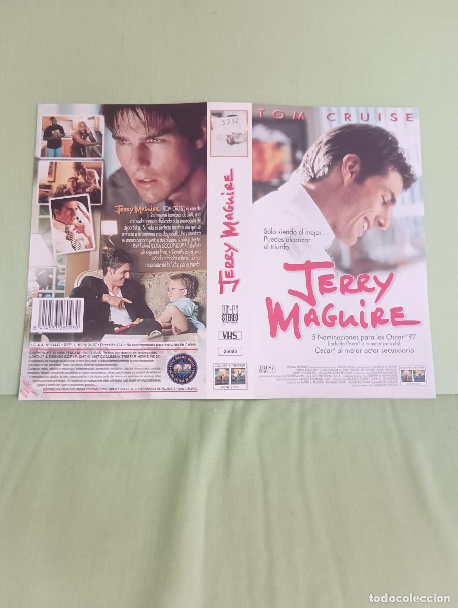 Cine: S&oacute;lo car&aacute;tula VHS - Jerry McGuire 1996 Tom Cruise Cameron Crowe Tristar *Pedido m&iacute;nimo 6&euro;
