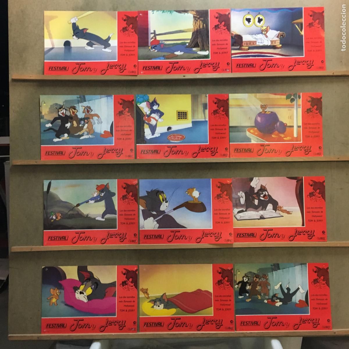 Kino: ACZ08 FESTIVAL TOM Y JERRY SET COMPLETO 12 FOTOCROMOS ORIGINAL ESTRENO
