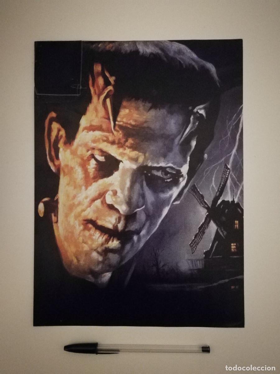 Cine: LAMINA ACARTONADA -A4- FRANKENSTEIN - BORIS KARLOFF - TERROR UNIVERSAL