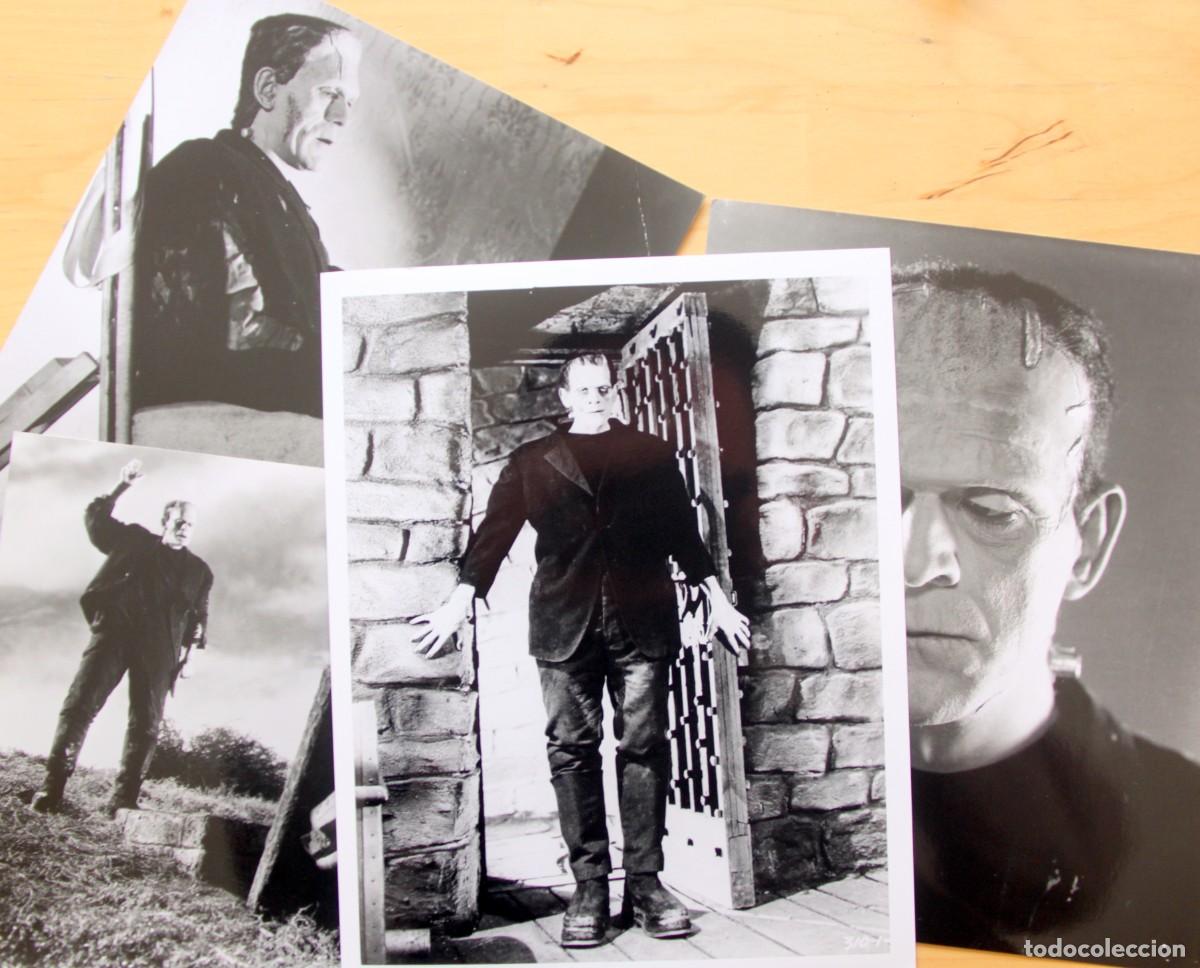 Cine: BORIS KARLOFF: FRANKENSTEIN - SERIE 4 FOTOS ORIGINALES B/N - 20 x 25 cm