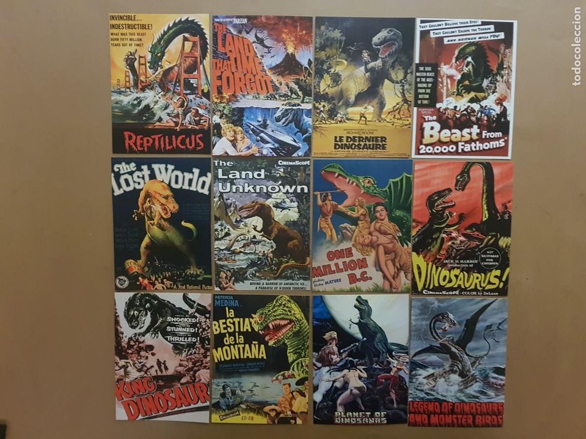 Cine: LOTE: 12 POSTALES PELICULAS DE AVENTURAS /PREHISTORIA - N&ordm; 2