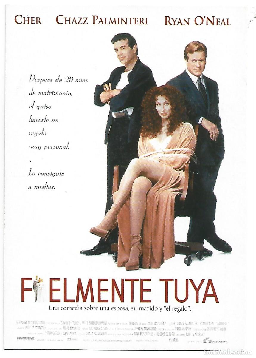 Cinema: &rdquo; FIELMENTE TUYA &rdquo;.- CARATULA - POSTAL DE PROMOCION DE LA PELICULA