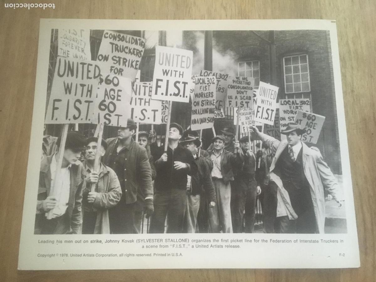 Cine: FIST simbolo de fuerza sylvester stallone foto original estreno