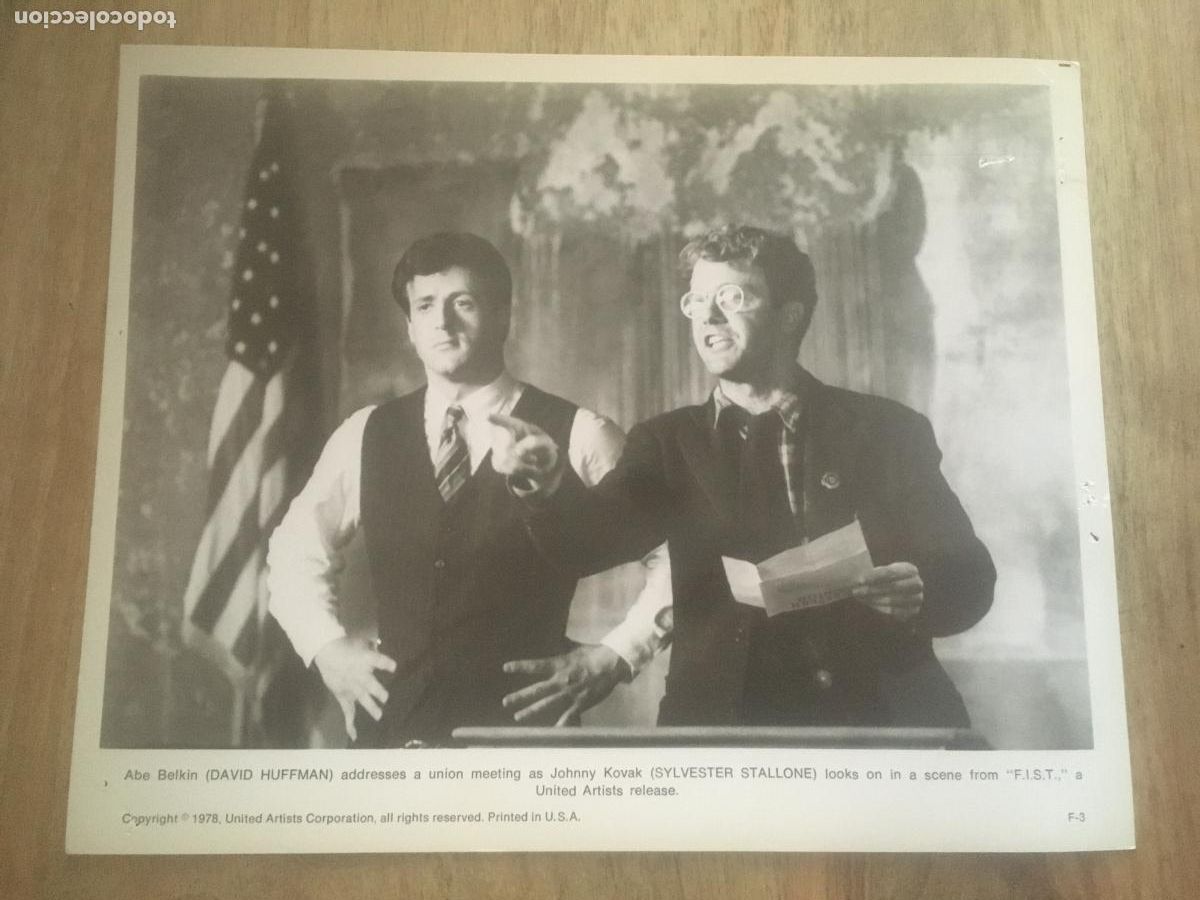 Cine: FIST simbolo de fuerza sylvester stallone foto original estreno