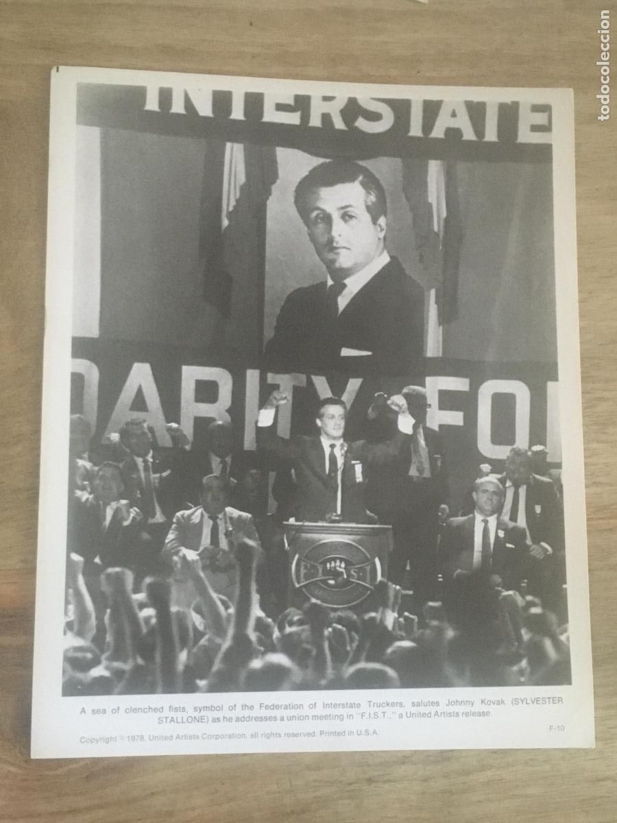 Cine: FIST simbolo de fuerza sylvester stallone foto original estreno