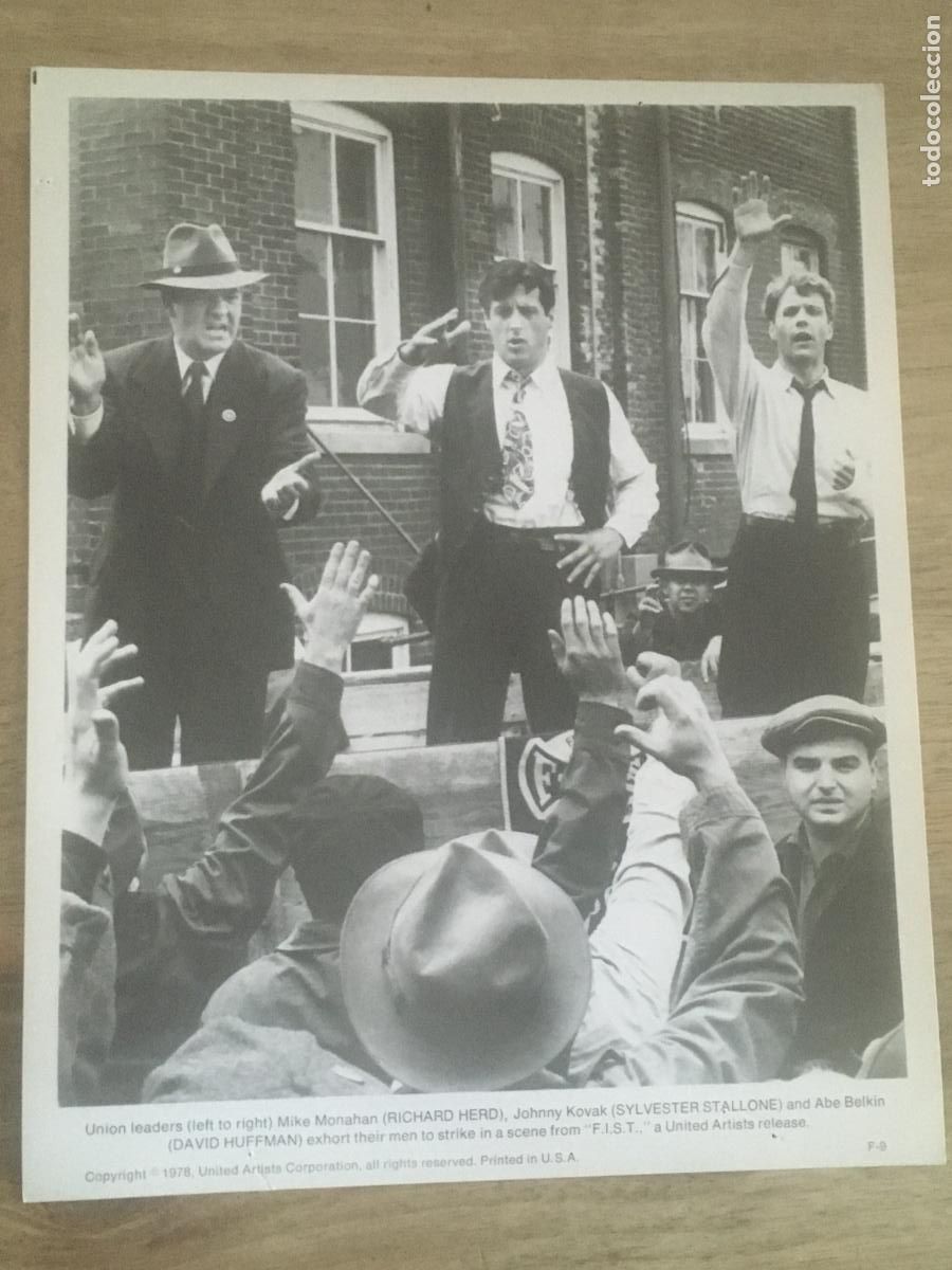 Cine: FIST simbolo de fuerza sylvester stallone foto original estreno