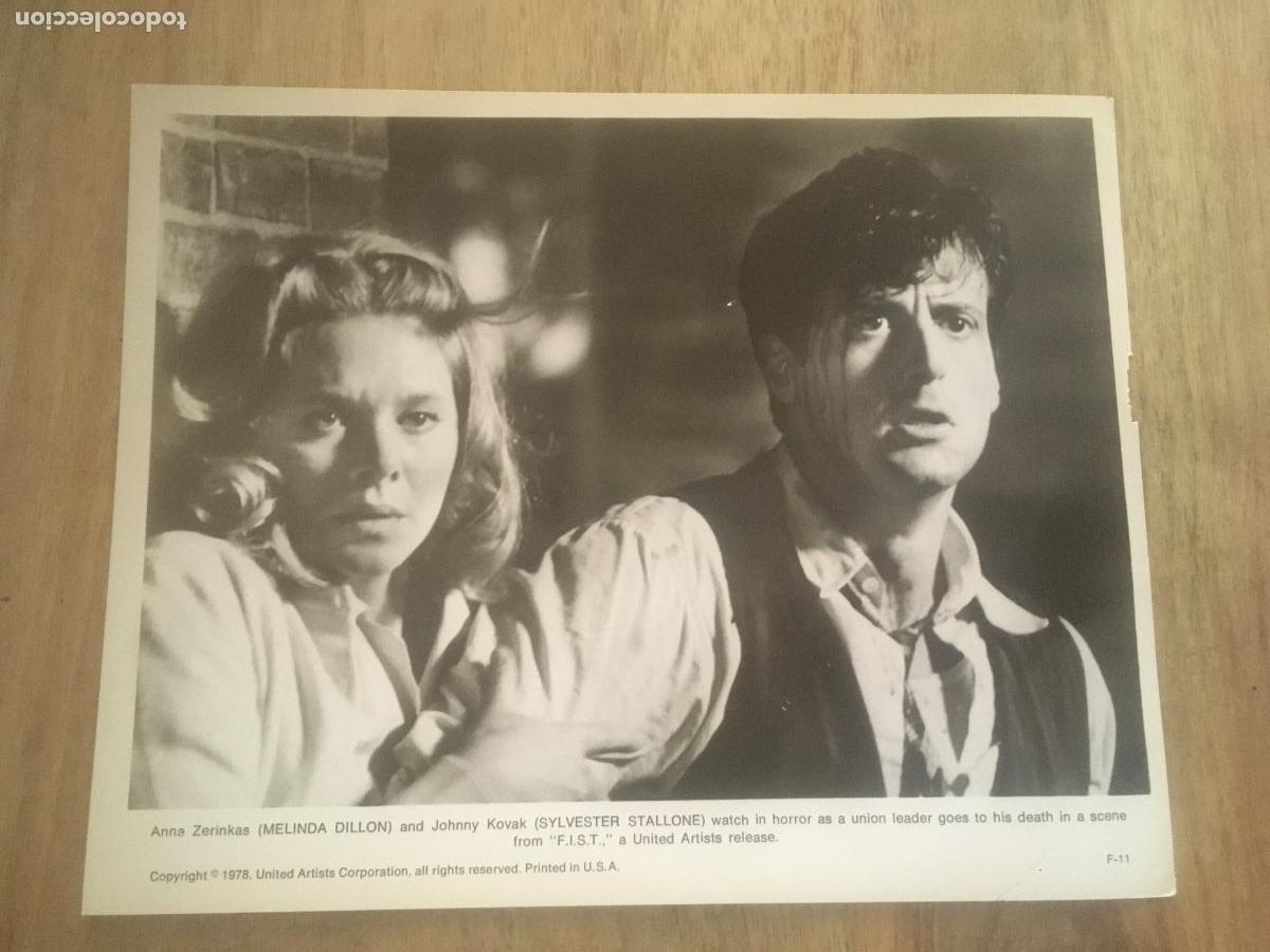 Cine: FIST simbolo de fuerza sylvester stallone melinda dillon foto original estreno