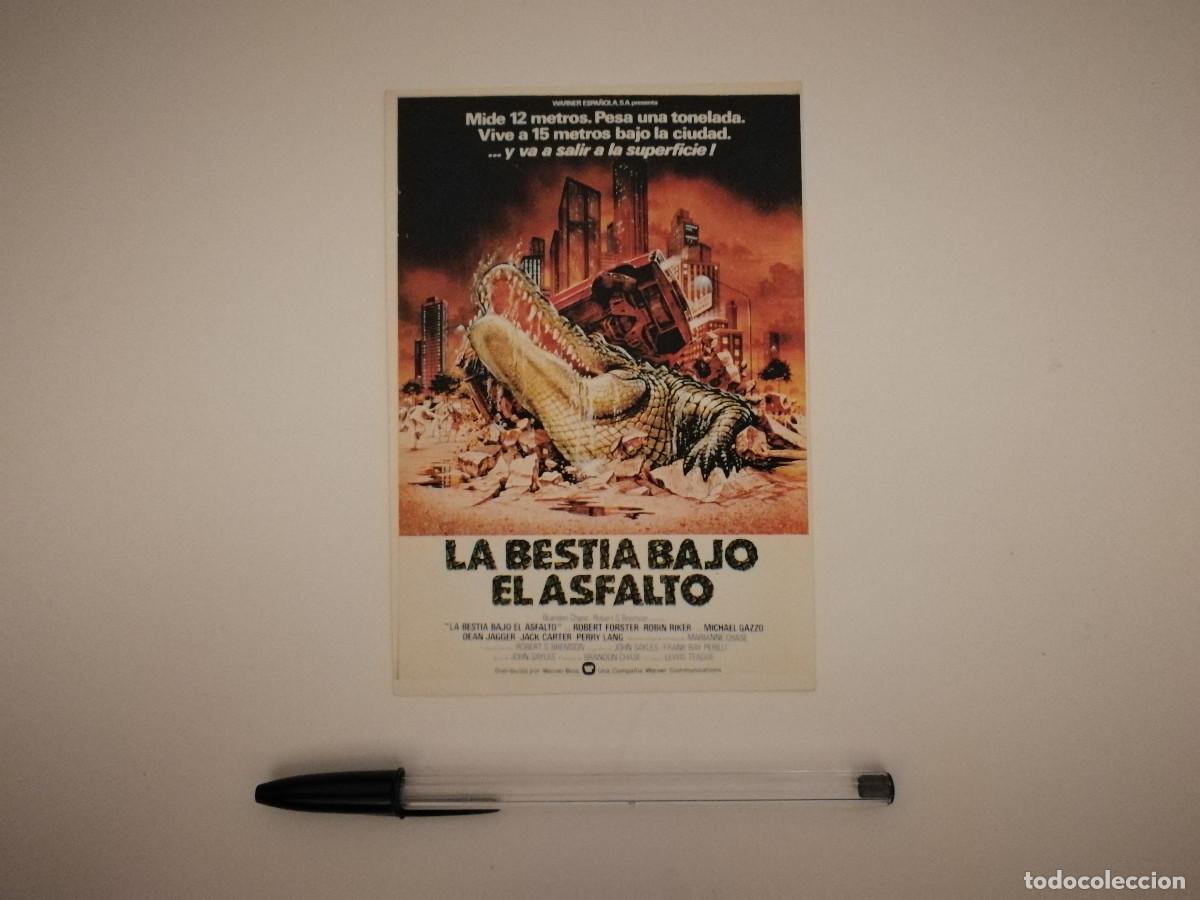 Cine: IMPRESO PAPEL -10*15- LA BESTIA BAJO EL ASFALTO - TERROR - ROBERT FORSTER