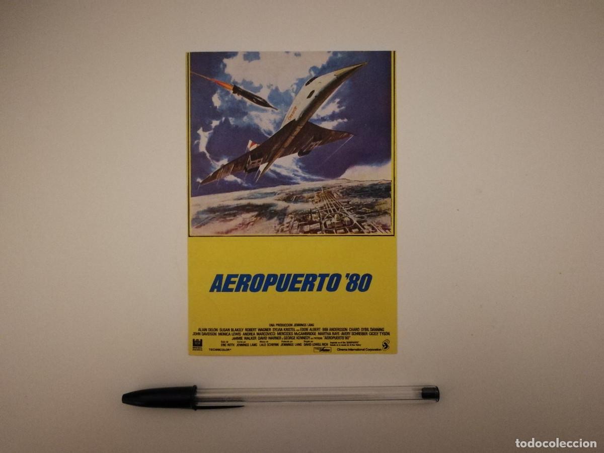 Cine: TARJETA ACARTONADA -10*15- AEROPUERTO 80 - ALAIN DELON - 79 CONCORDE - SYLVIA KRISTEL