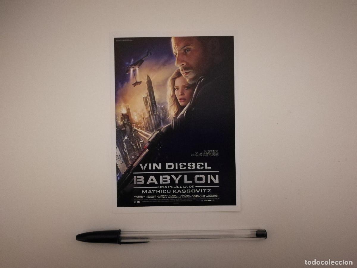 Cine: FICHA COLECCIONABLE -10*15- BABYLON - CIENCIA FICCION - VIN DIESEL