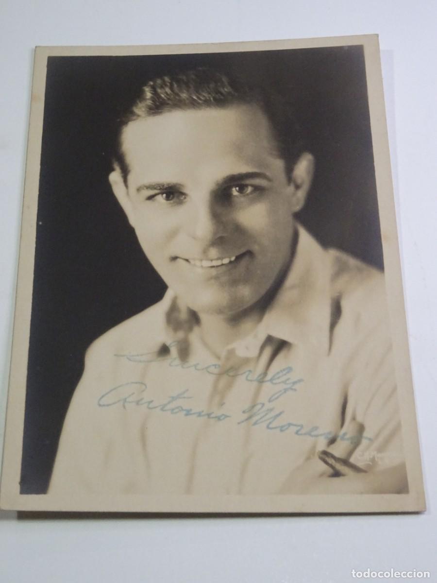 Kino: (M) FOTOGRAF&Iacute;A CON DEDICATORIA IMPRESA DE ANTONIO MORENO - 13X18CM,