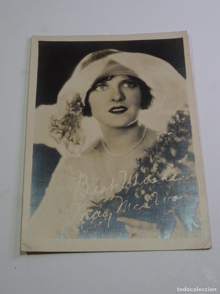 Kino: (M) FOTOGRAF&Iacute;A CON DEDICATORIA IMPRESA DE MAY MCAVOY - 13X18CM,