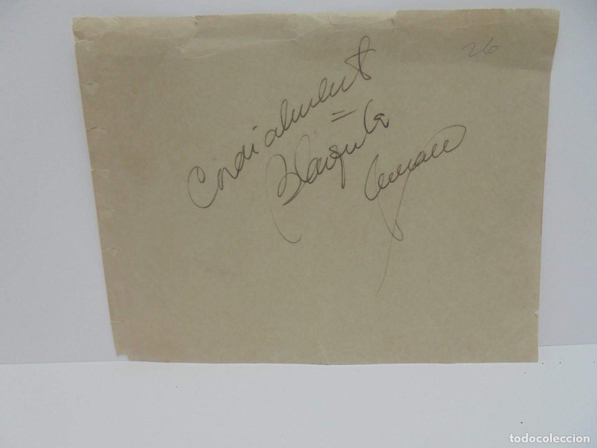 Kino: AUTOGRAFO DE BLANQUITA AMARO. ACTRIZ CANTANTE Y BEDET. BAILARINA CUBANA.