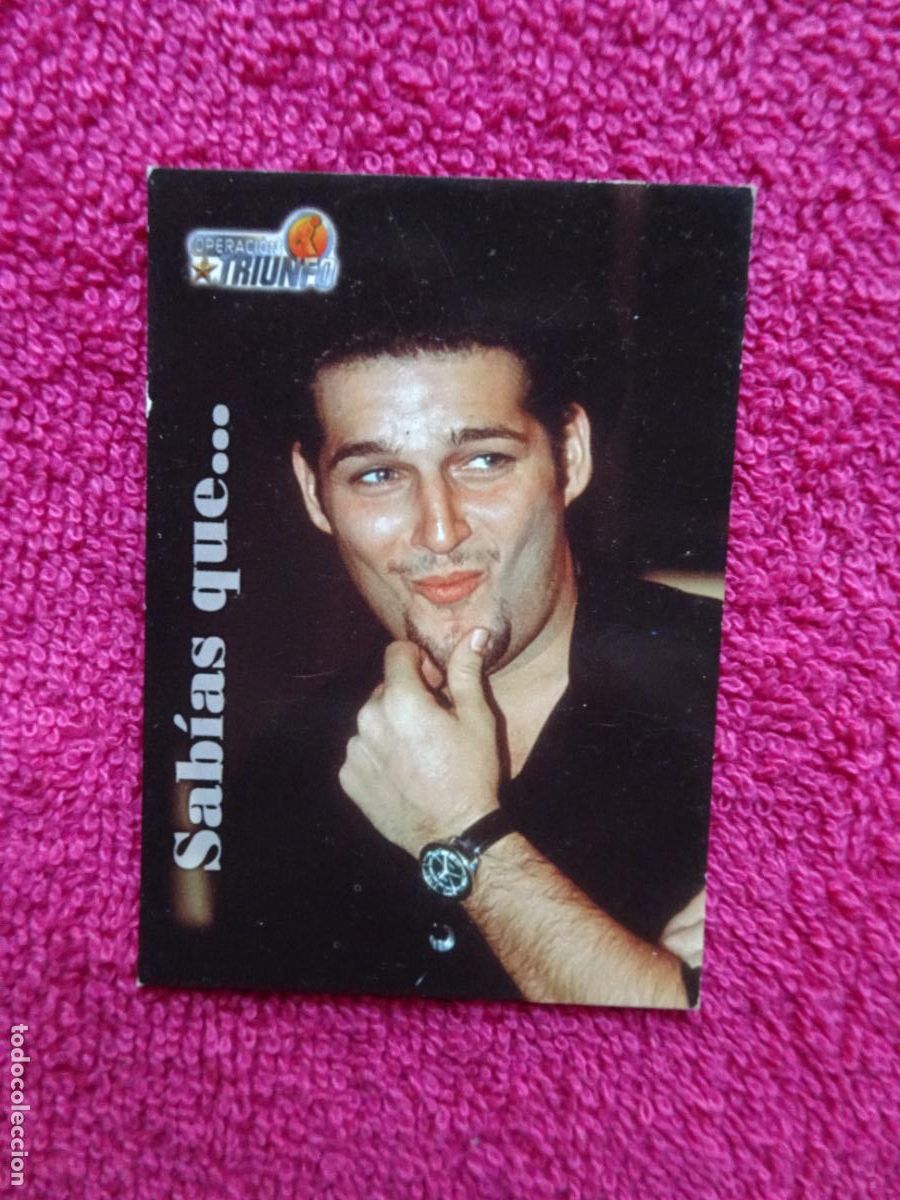 Cinema: manu tenorio 26 operaci&oacute;n triunfo foto card op panini 2002 edici&oacute;n 1&ordf;
