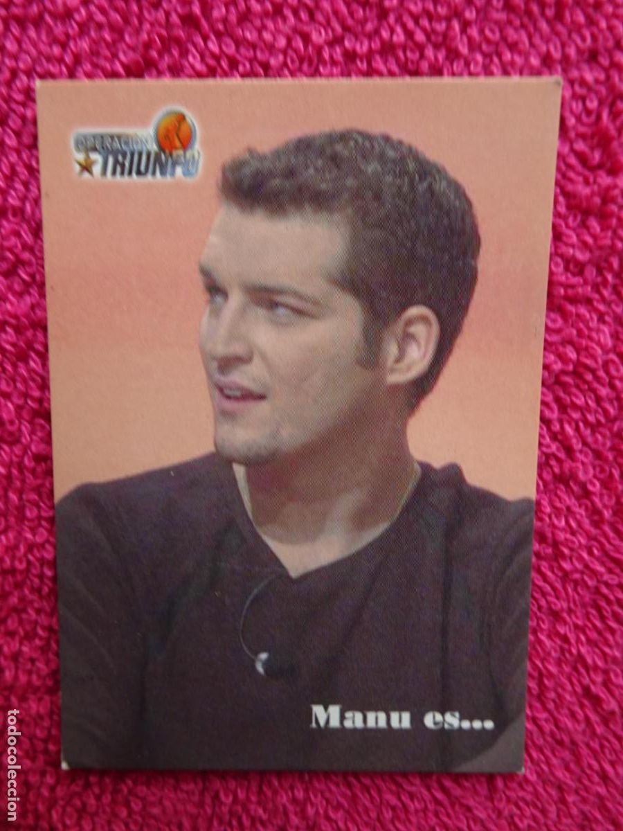 Cinema: manu tenorio 29 operaci&oacute;n triunfo foto card op panini 2002 edici&oacute;n 1&ordf;