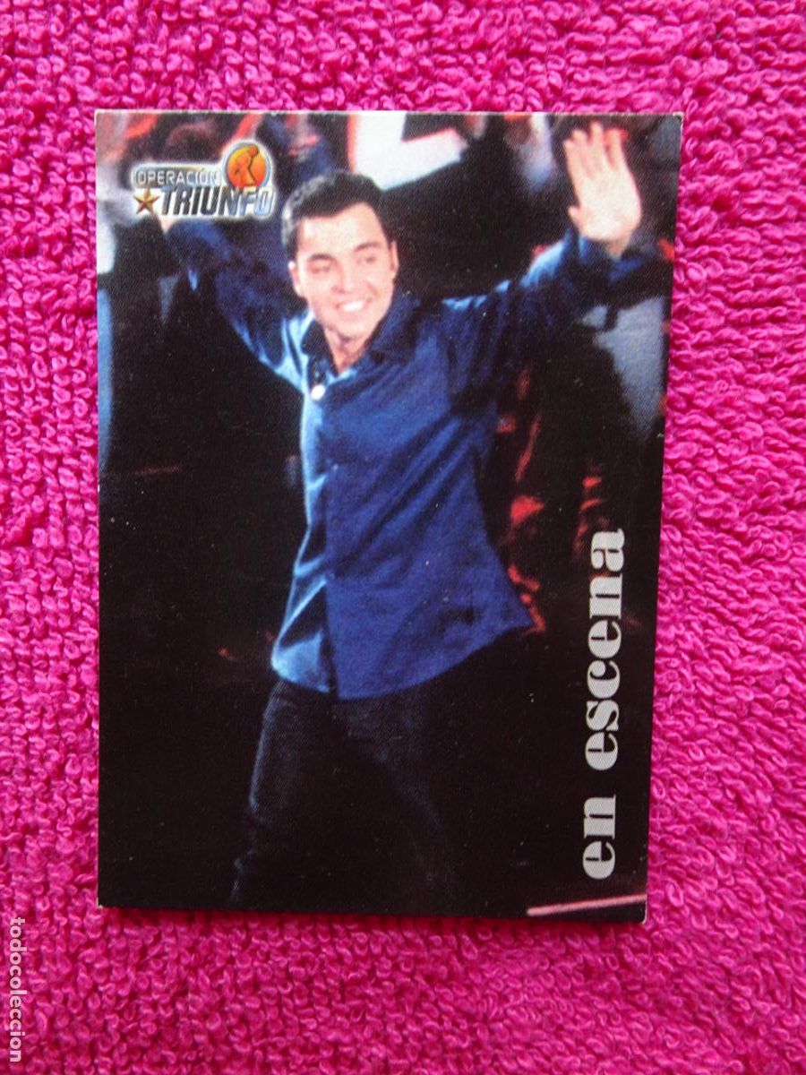 Cinema: juan 59 operaci&oacute;n triunfo foto card op panini 2002 edici&oacute;n 1&ordf;