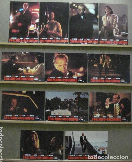Cine: ADC54 CRUZANDO LA OSCURIDAD SEAN PENN JACK NICHOLSON SET COMPLETO 12 FOTOCROMOS ORIGINAL ESTRENO