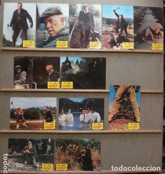 Cine: ADD45 EL EMPERADOR DEL NORTE LEE MARVIN ERNEST BORGNINE SET COMPLETO 12 FOTOCROMOS ORIG ESTRENO