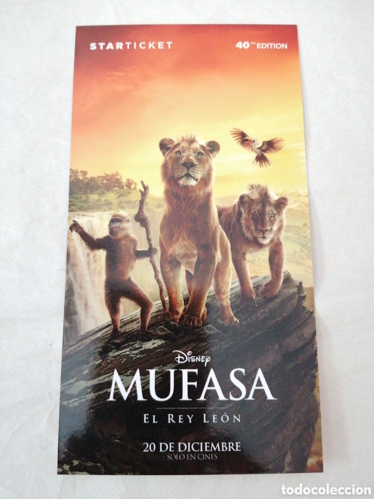 Cine: Starticket n&uacute;mero 40. Mufasa El rey le&oacute;n. Disney. 4281