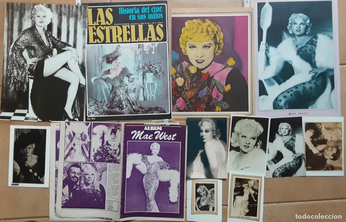 Cinema: MAE WEST, 10 recortes de prensa, 3 fotos y el fasc&iacute;culo de fotogramas